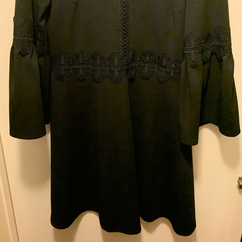 Banana Republic Black Dress - embroidered